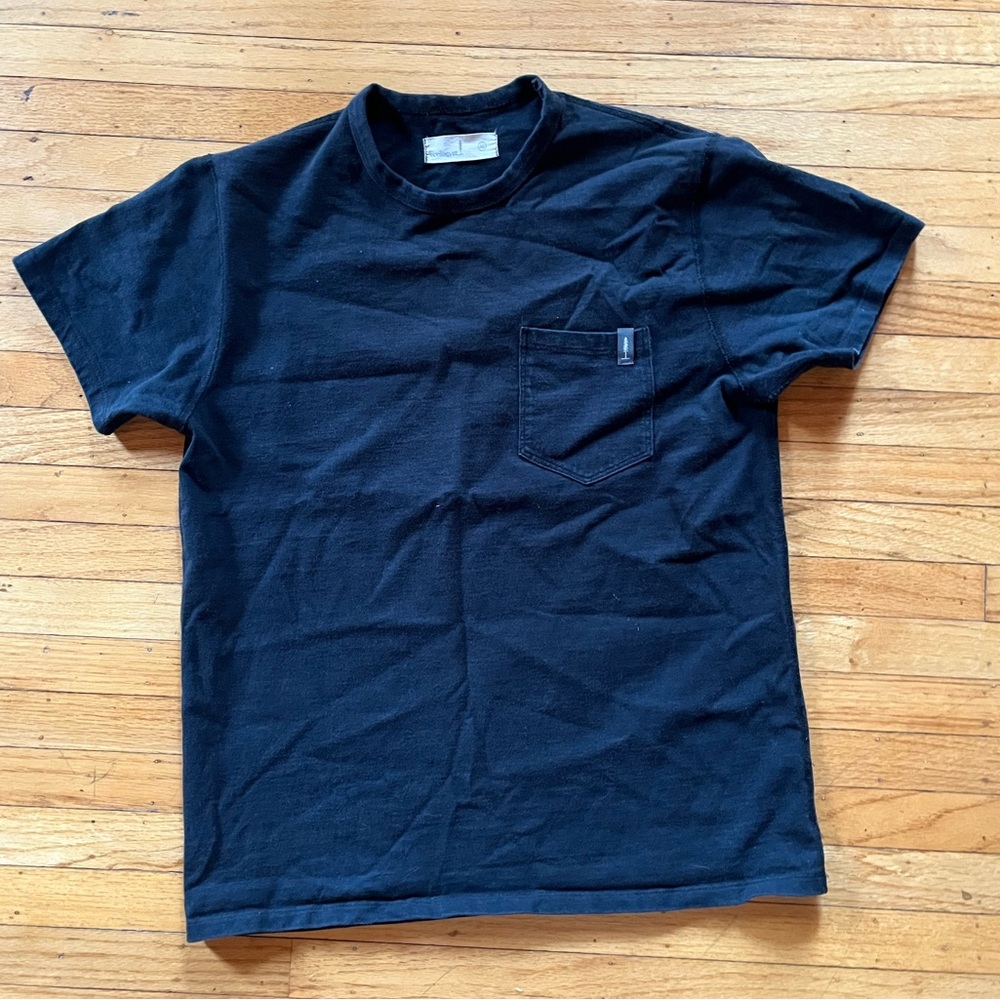 Made in Canada Organic Cotton Black/Charcoal Pocket Tee by Ecologyst XS/S